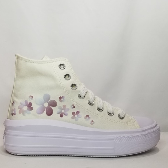 Converse Women CTAS Move Gradient Flowers Lift Hi Tops Size 8.5 A14270C NWT - Picture 4 of 8